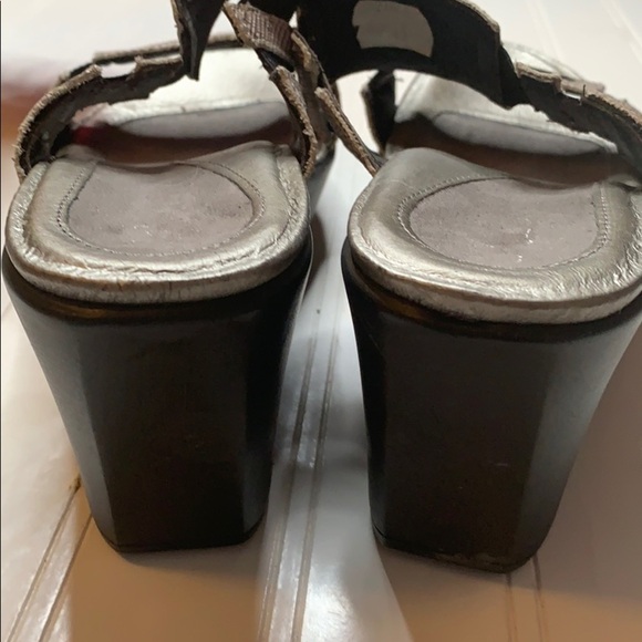 NAOT Treasures Gray Patent wedge Sandal Sz 42. BLW1039 - Picture 6 of 8